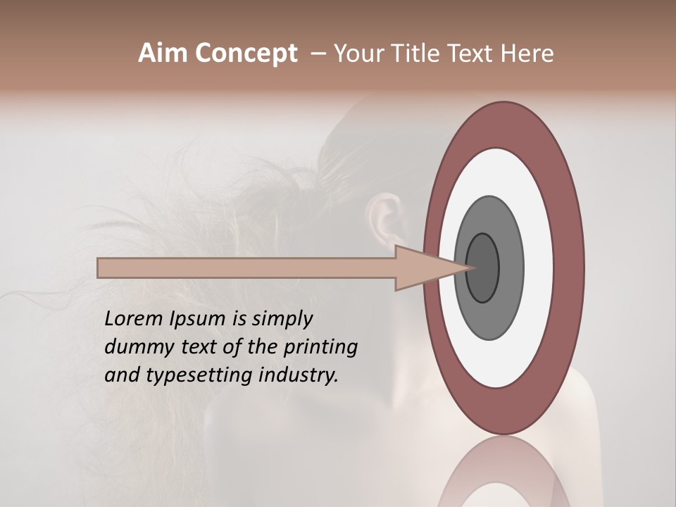 Naked Hairstyle Girl PowerPoint Template