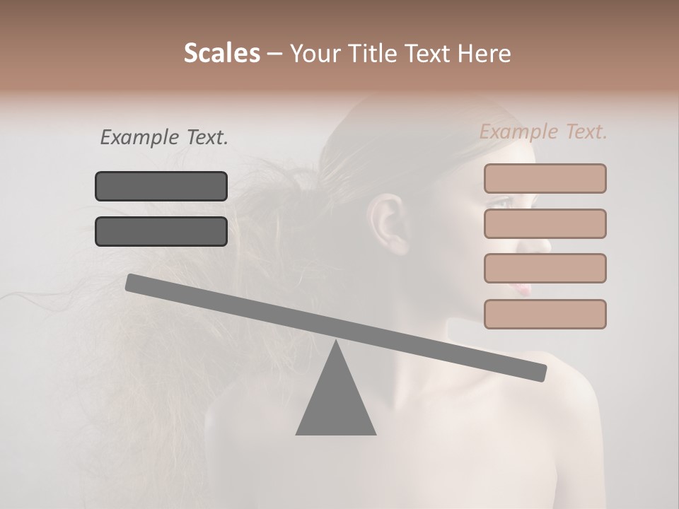 Naked Hairstyle Girl PowerPoint Template