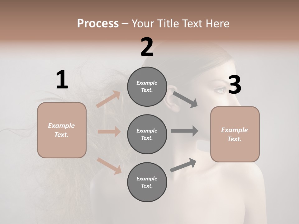 Naked Hairstyle Girl PowerPoint Template