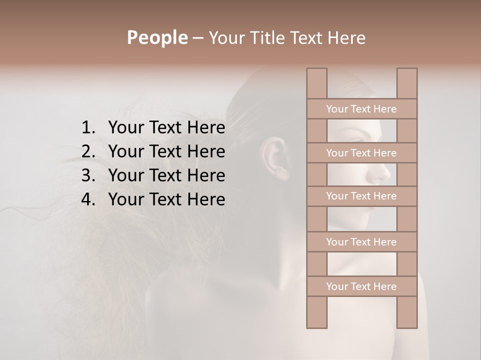 Naked Hairstyle Girl PowerPoint Template