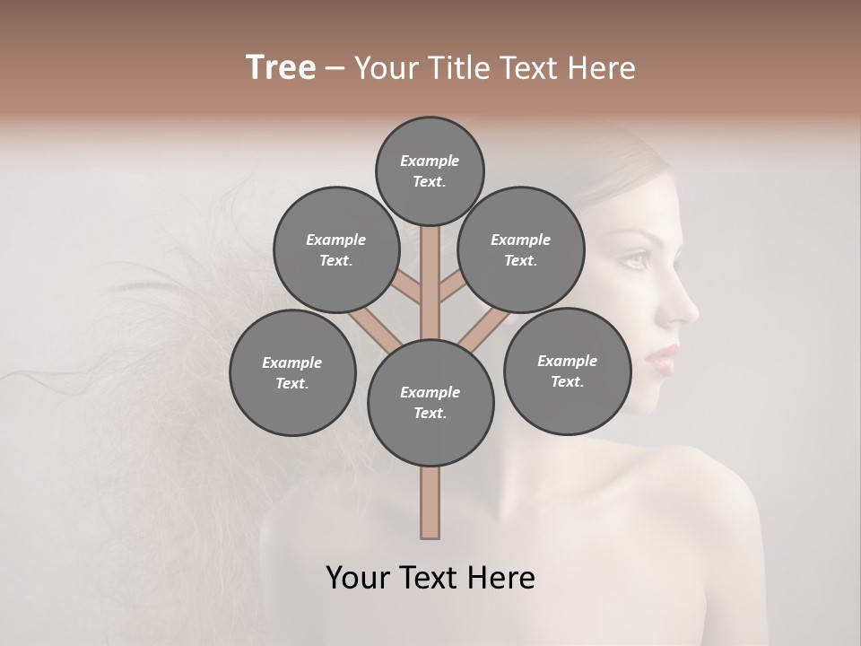 Naked Hairstyle Girl PowerPoint Template