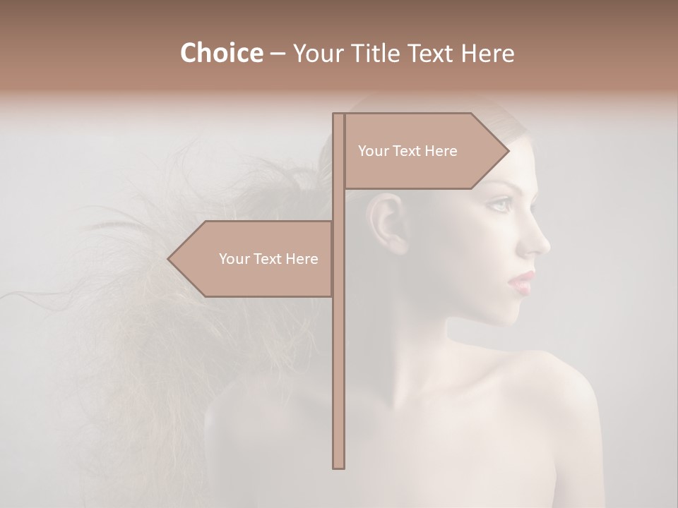 Naked Hairstyle Girl PowerPoint Template