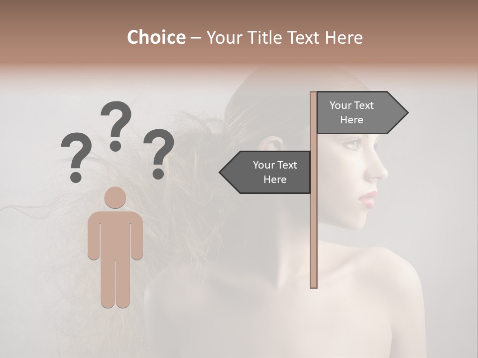 Naked Hairstyle Girl PowerPoint Template