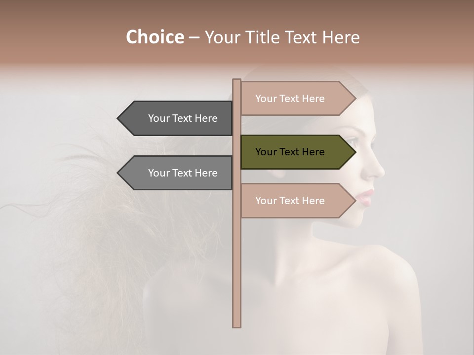 Naked Hairstyle Girl PowerPoint Template