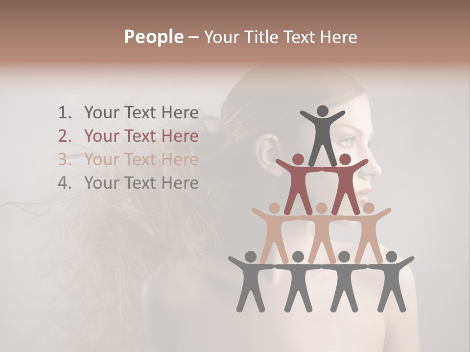 Naked Hairstyle Girl PowerPoint Template