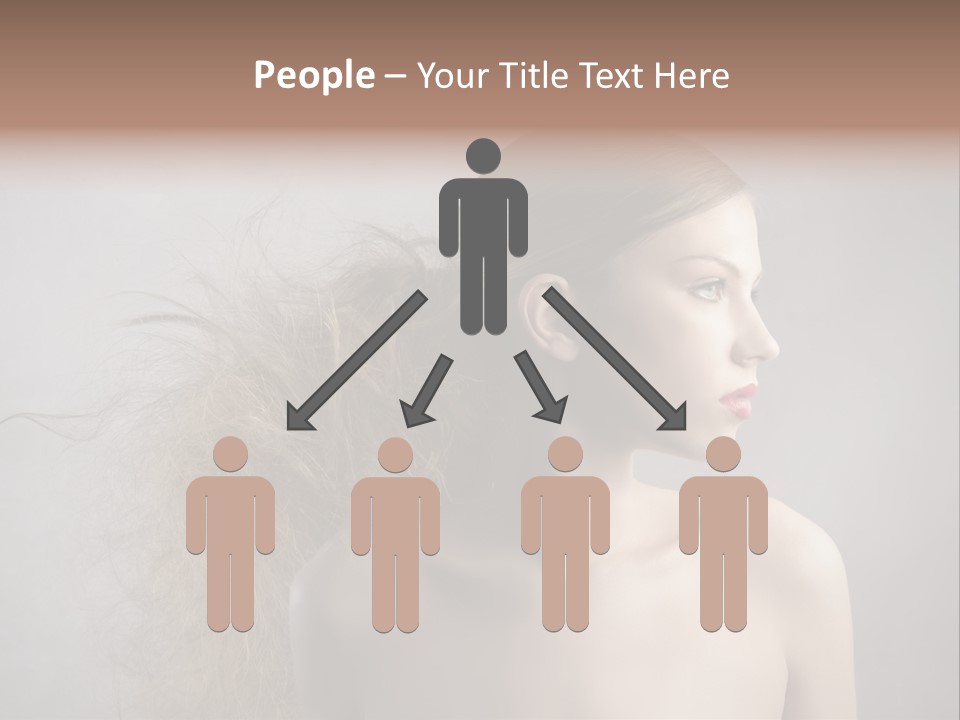 Naked Hairstyle Girl PowerPoint Template