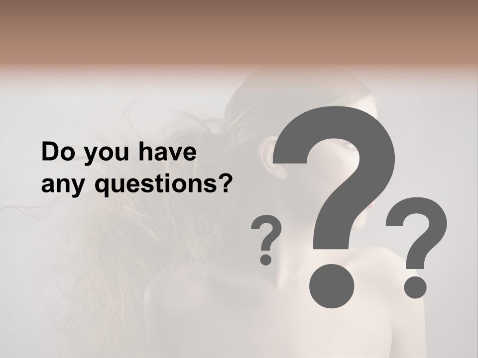 Naked Hairstyle Girl PowerPoint Template