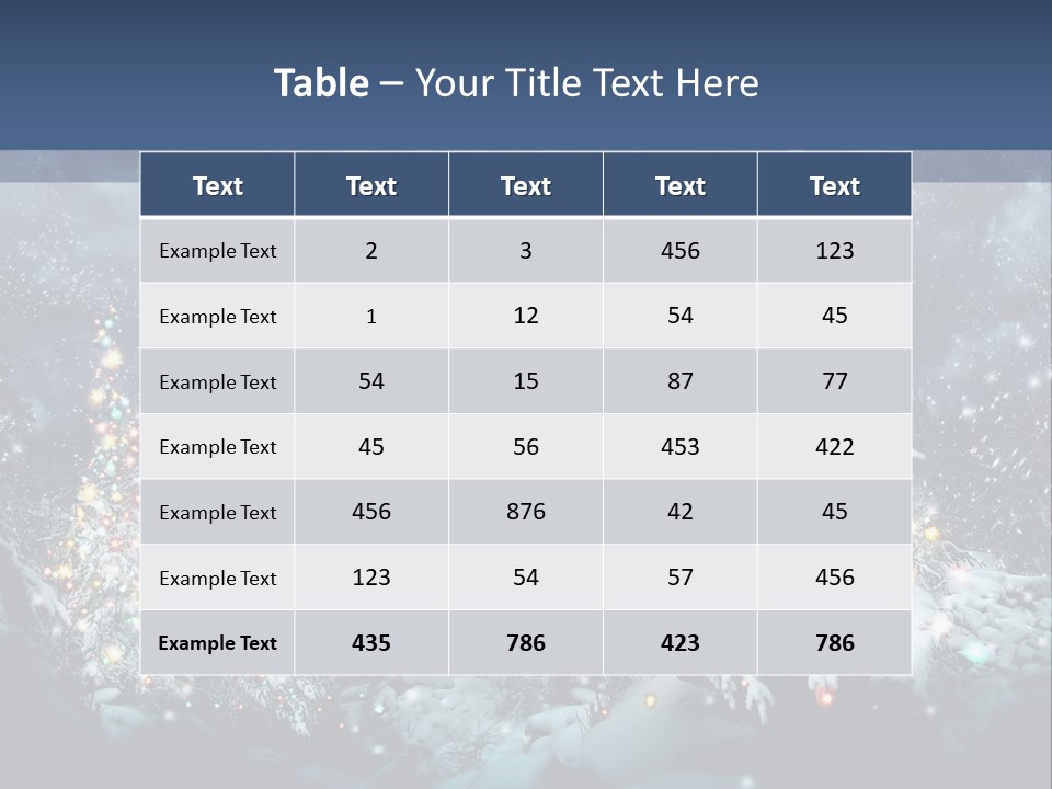 Winter Fairytale Tree PowerPoint Template