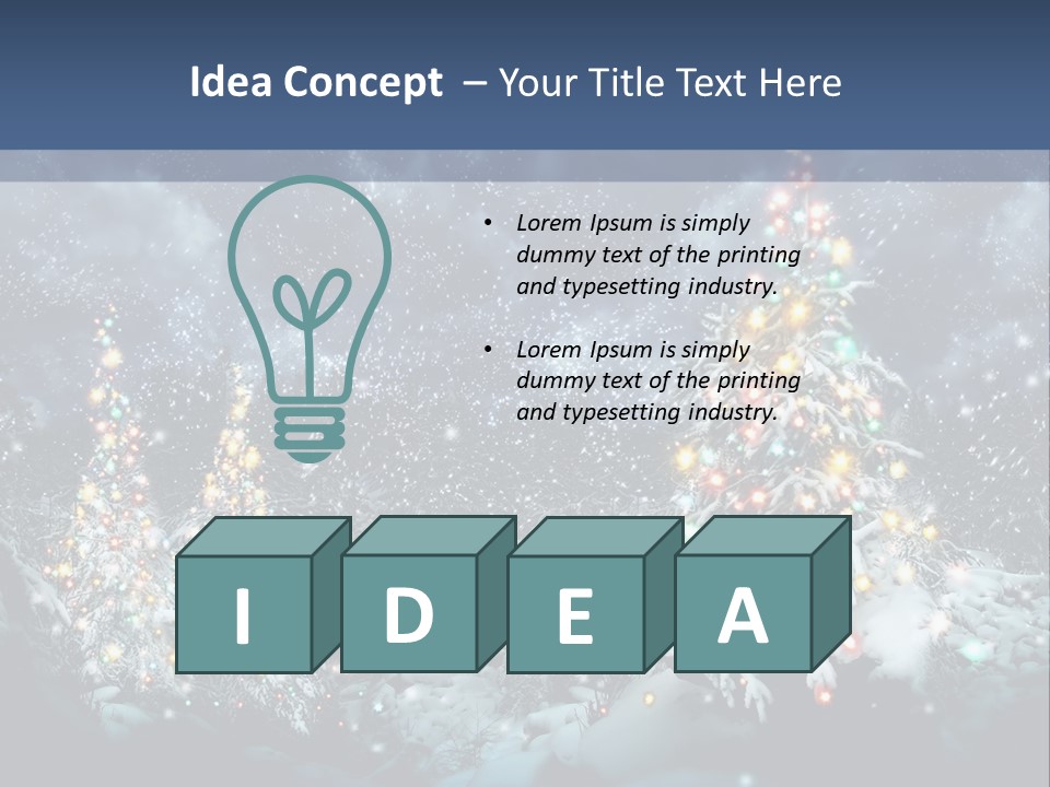 Winter Fairytale Tree PowerPoint Template