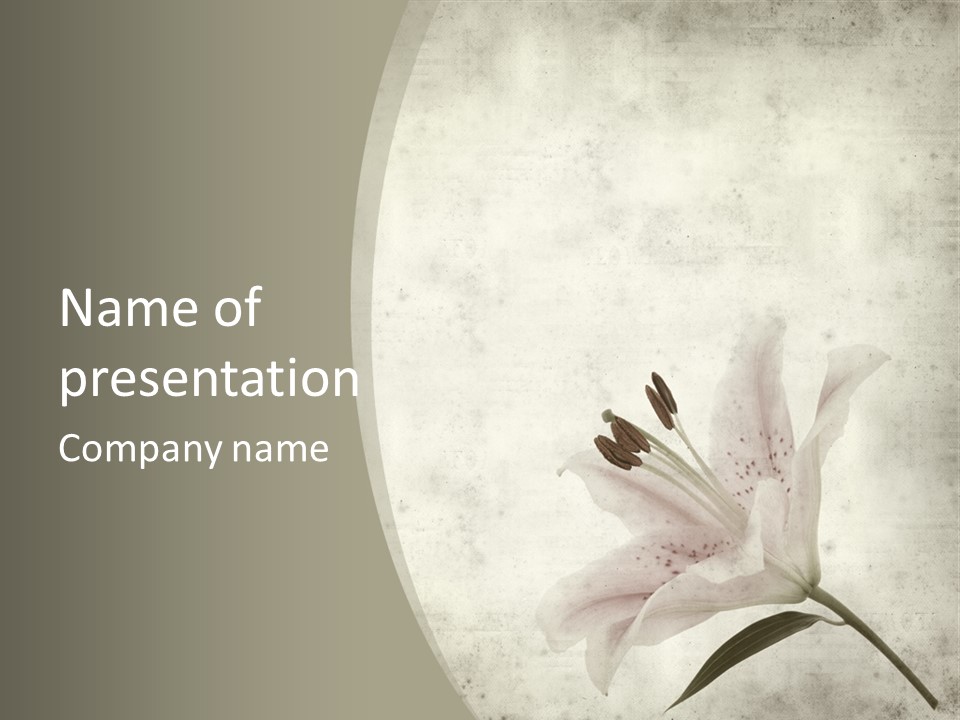 Pale Plant Brown PowerPoint Template