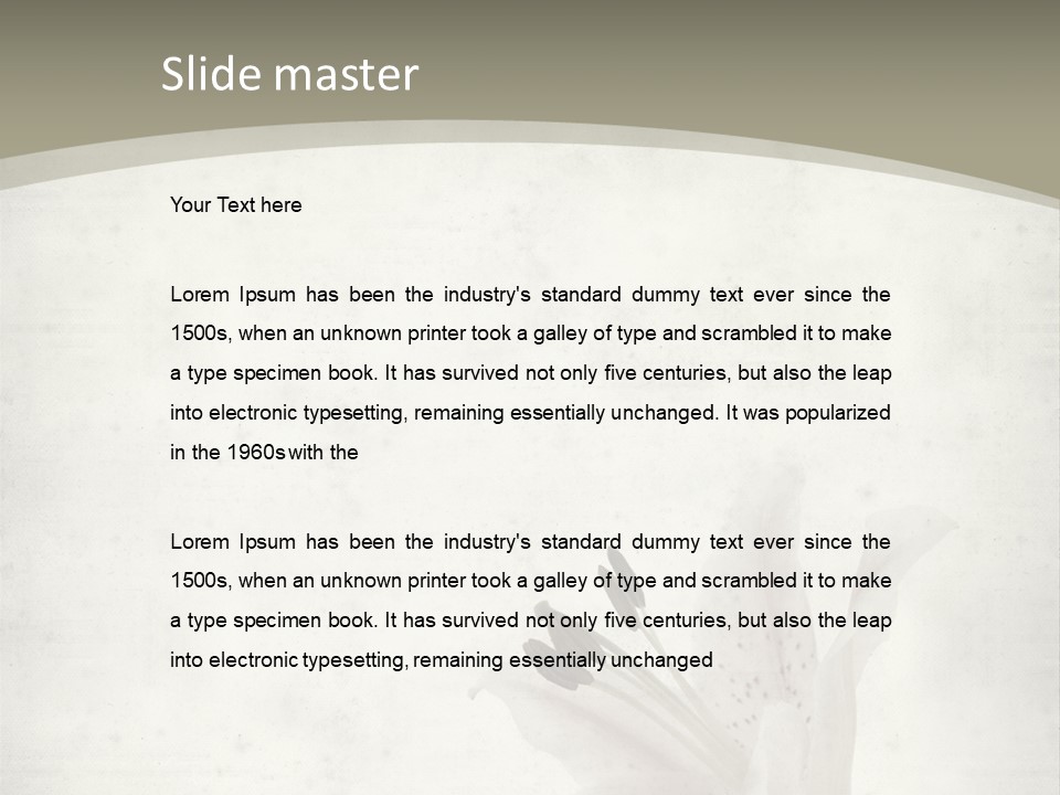 Pale Plant Brown PowerPoint Template