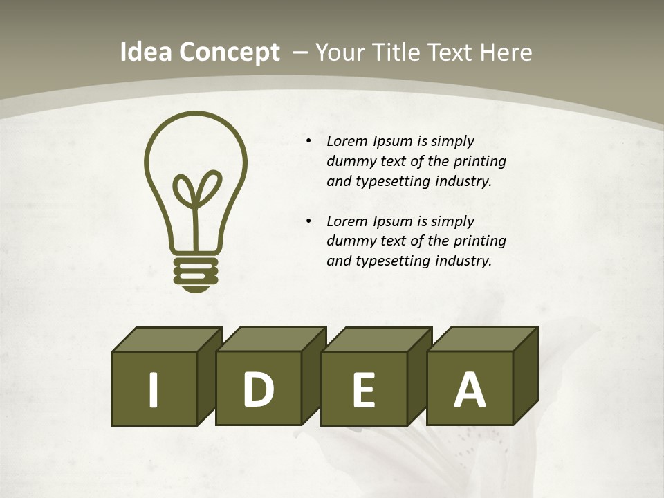 Pale Plant Brown PowerPoint Template