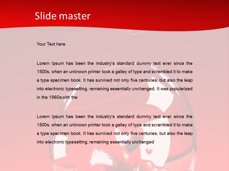 Party Hearts Refreshment PowerPoint Template