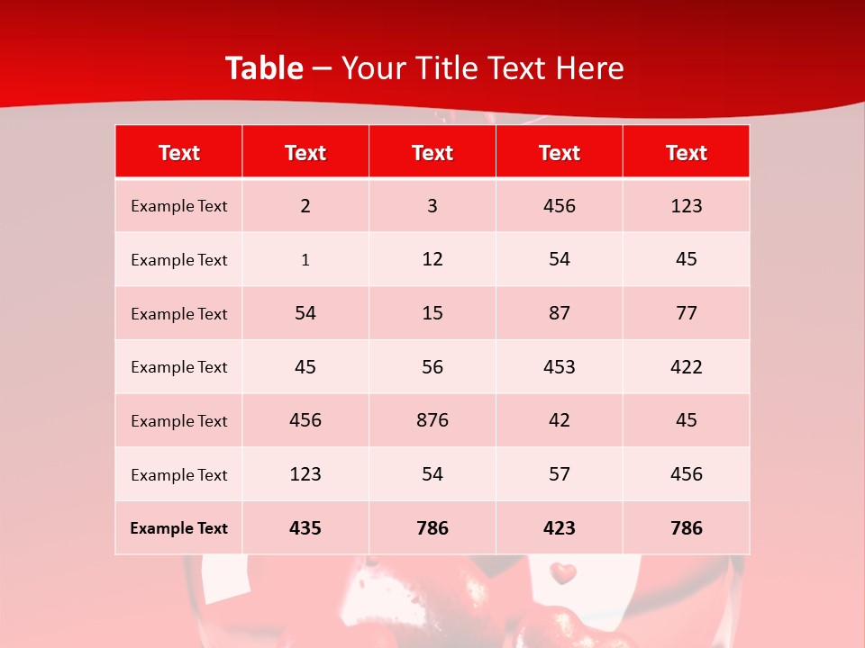 Party Hearts Refreshment PowerPoint Template