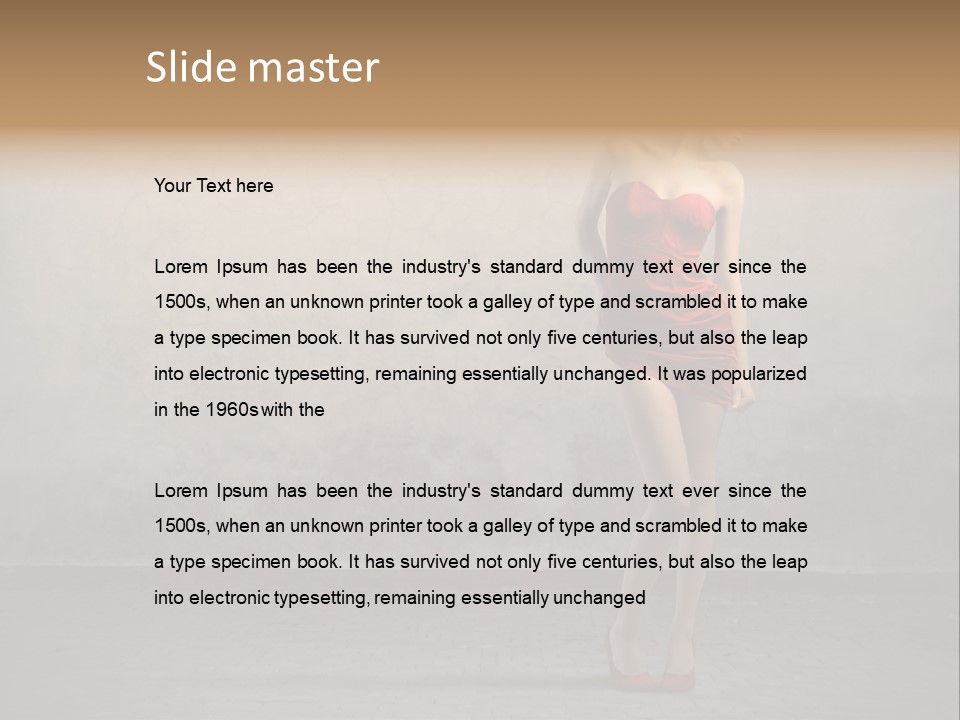 Beauty Body Dress PowerPoint Template