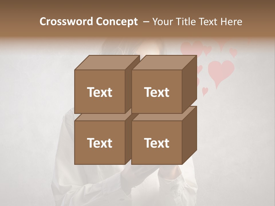 Blonde Pretty Sentiment PowerPoint Template