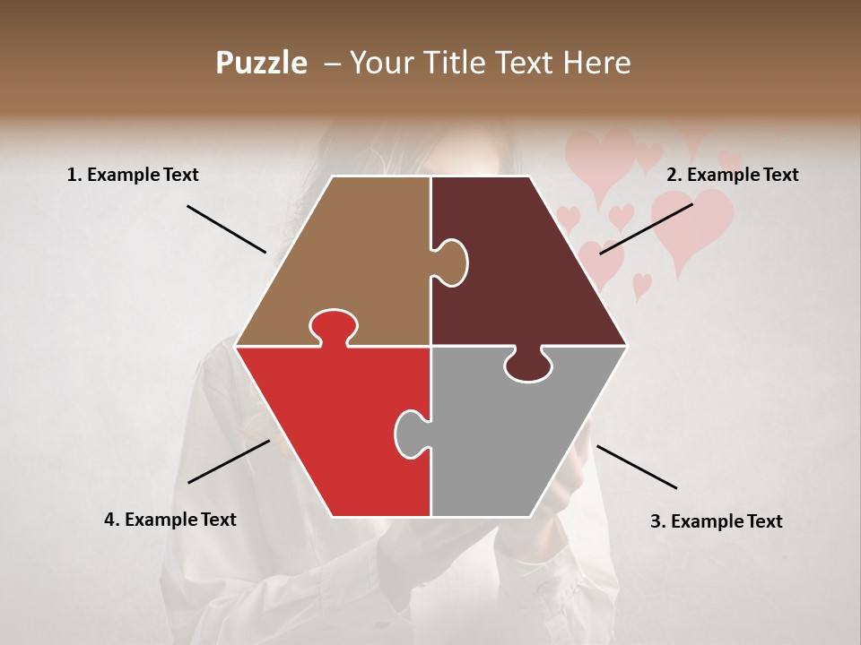 Blonde Pretty Sentiment PowerPoint Template