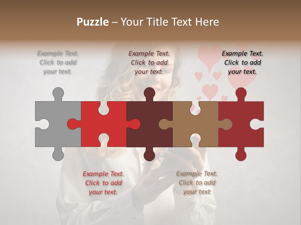 Blonde Pretty Sentiment PowerPoint Template