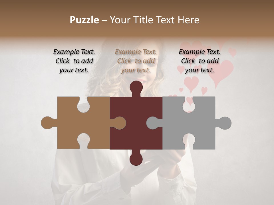 Blonde Pretty Sentiment PowerPoint Template