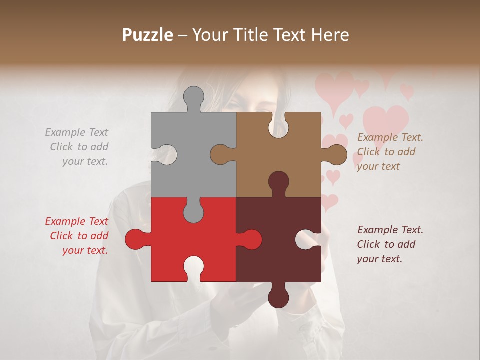 Blonde Pretty Sentiment PowerPoint Template