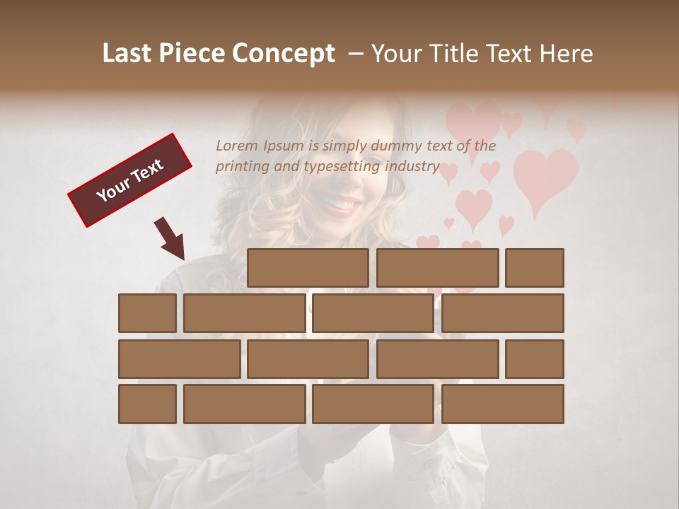 Blonde Pretty Sentiment PowerPoint Template