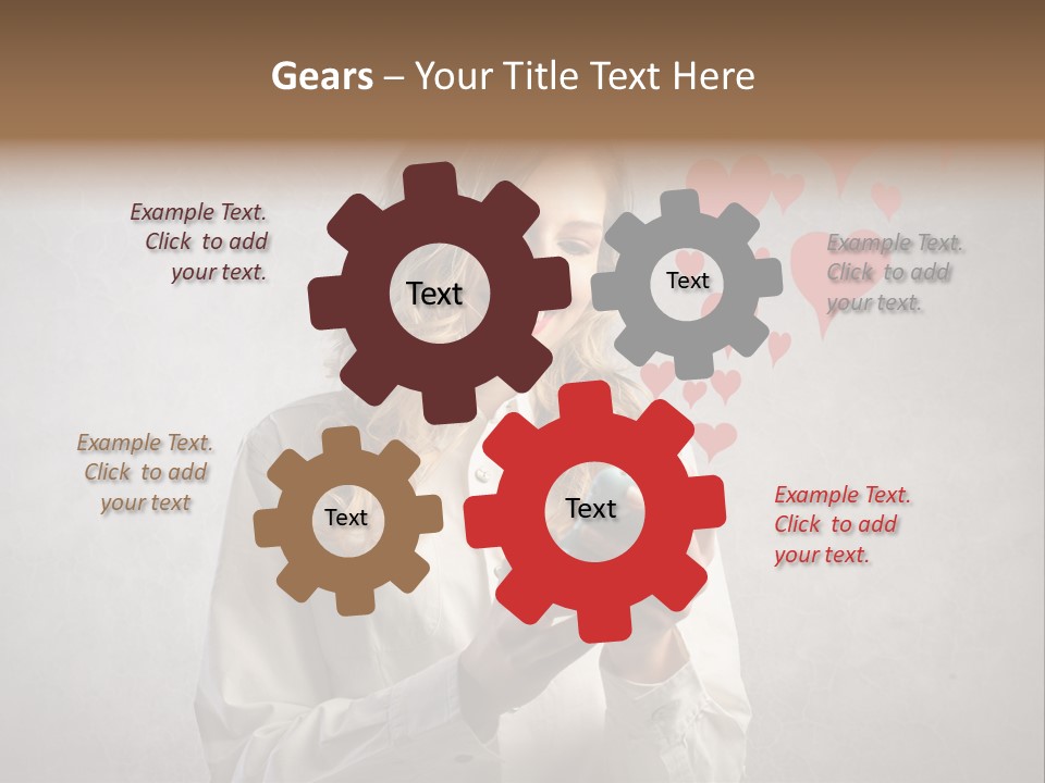 Blonde Pretty Sentiment PowerPoint Template