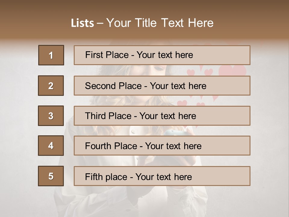 Blonde Pretty Sentiment PowerPoint Template