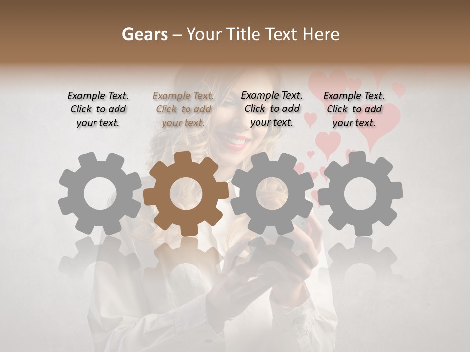 Blonde Pretty Sentiment PowerPoint Template