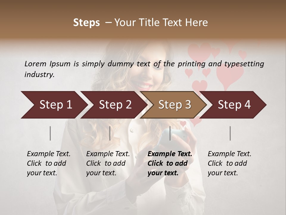 Blonde Pretty Sentiment PowerPoint Template