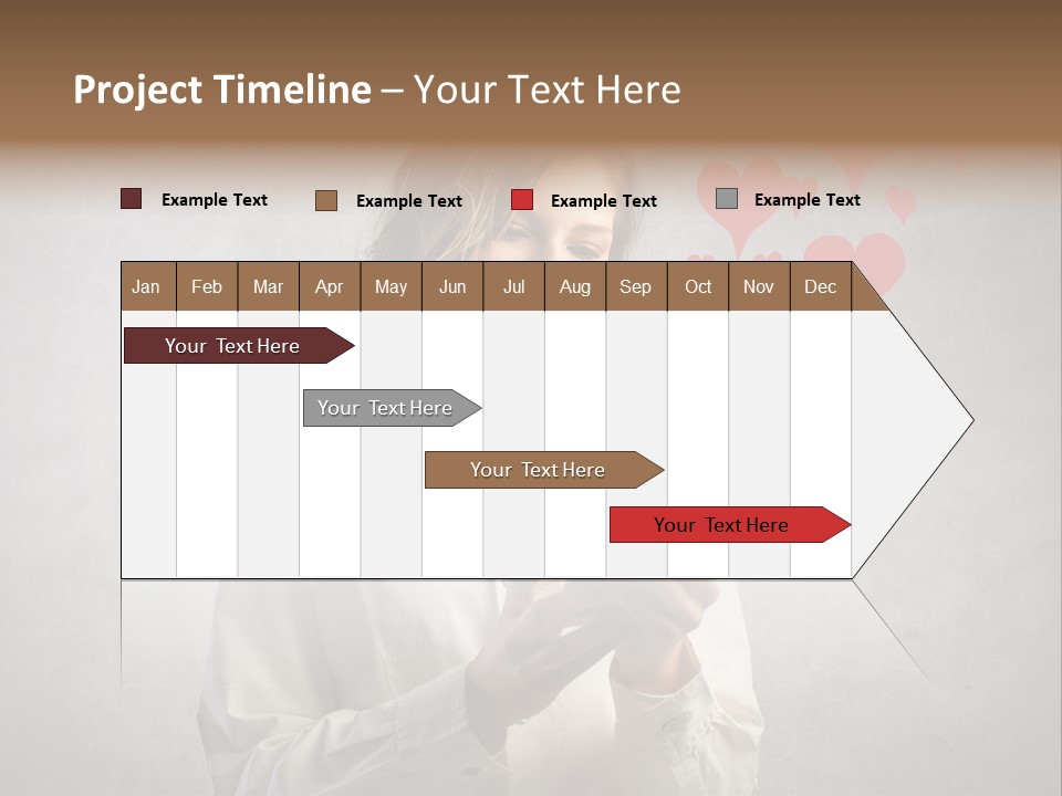 Blonde Pretty Sentiment PowerPoint Template