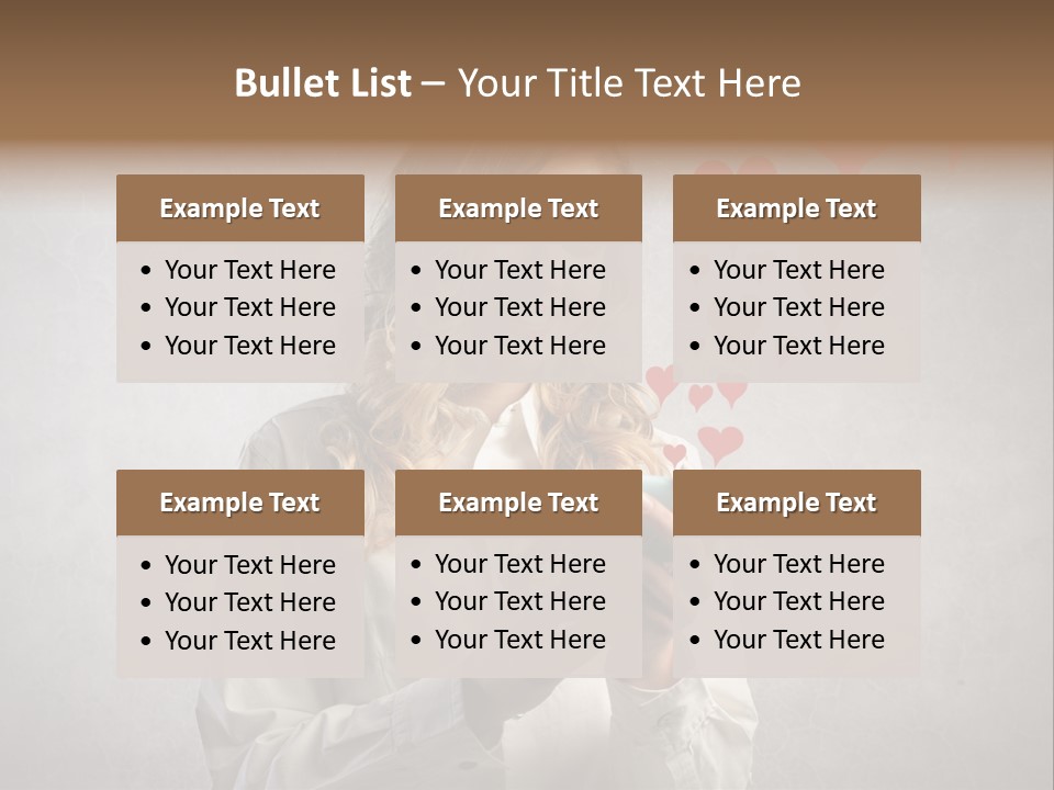 Blonde Pretty Sentiment PowerPoint Template