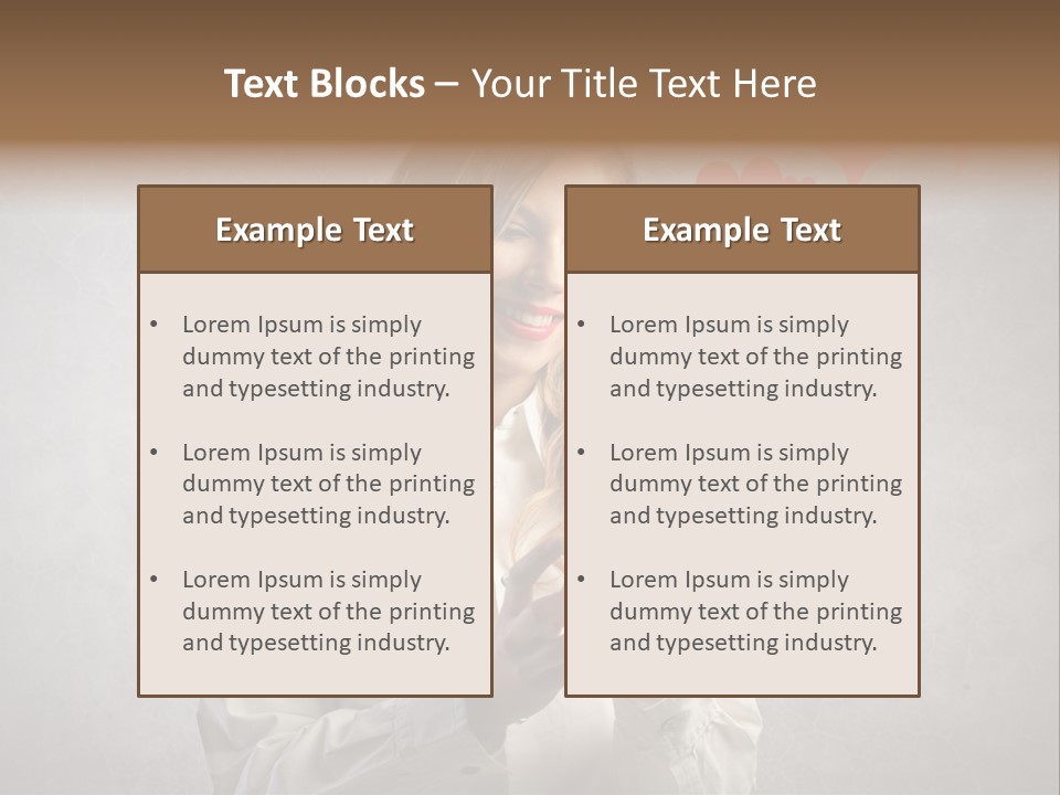 Blonde Pretty Sentiment PowerPoint Template