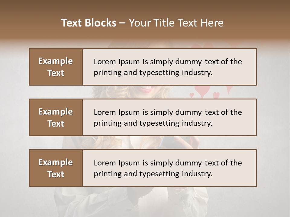 Blonde Pretty Sentiment PowerPoint Template