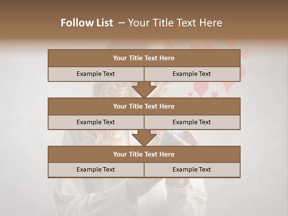 Blonde Pretty Sentiment PowerPoint Template