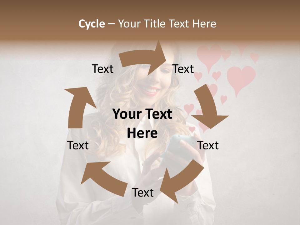 Blonde Pretty Sentiment PowerPoint Template