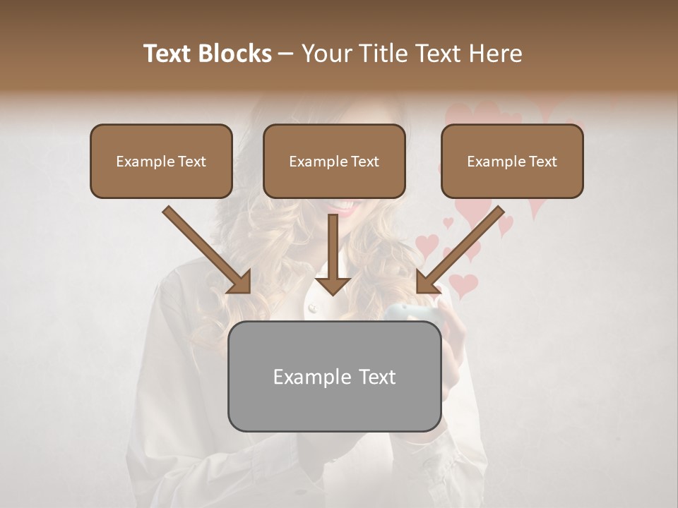 Blonde Pretty Sentiment PowerPoint Template