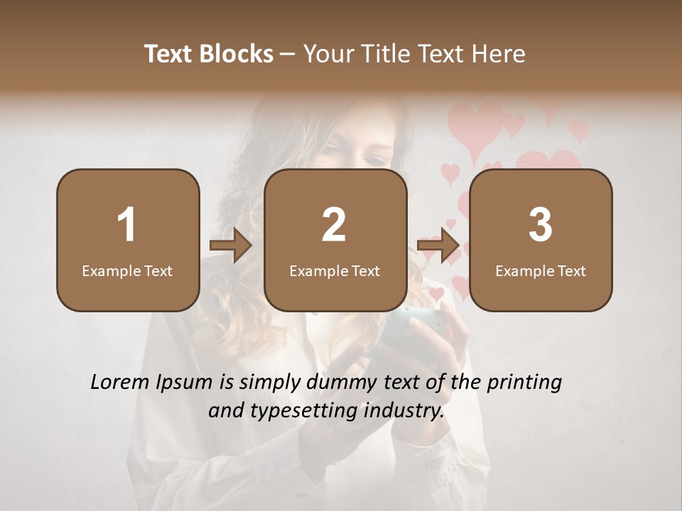 Blonde Pretty Sentiment PowerPoint Template