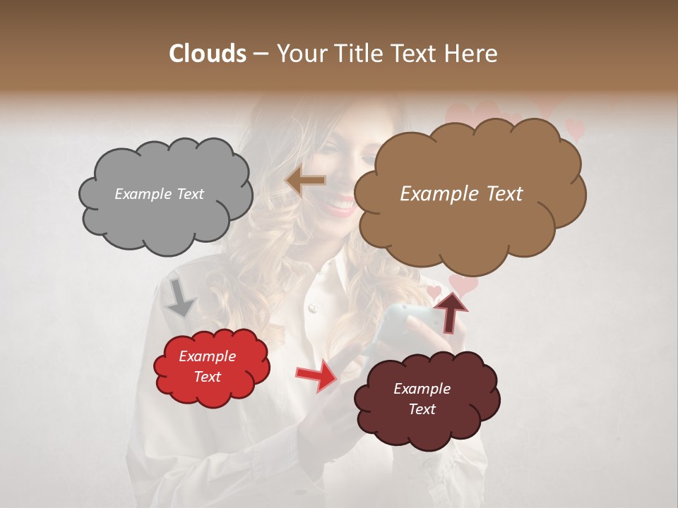 Blonde Pretty Sentiment PowerPoint Template