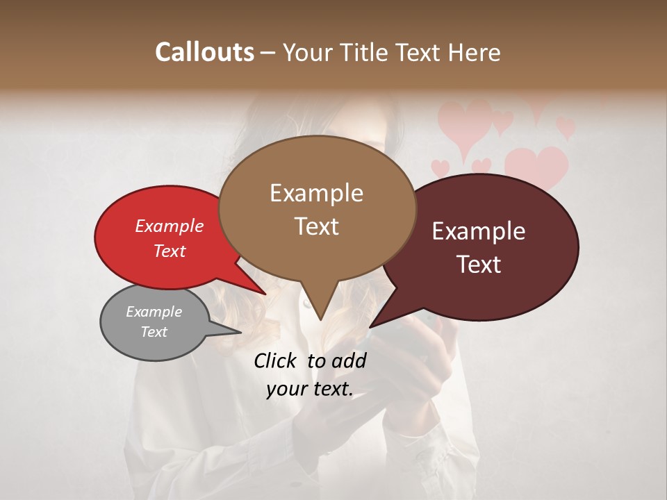 Blonde Pretty Sentiment PowerPoint Template