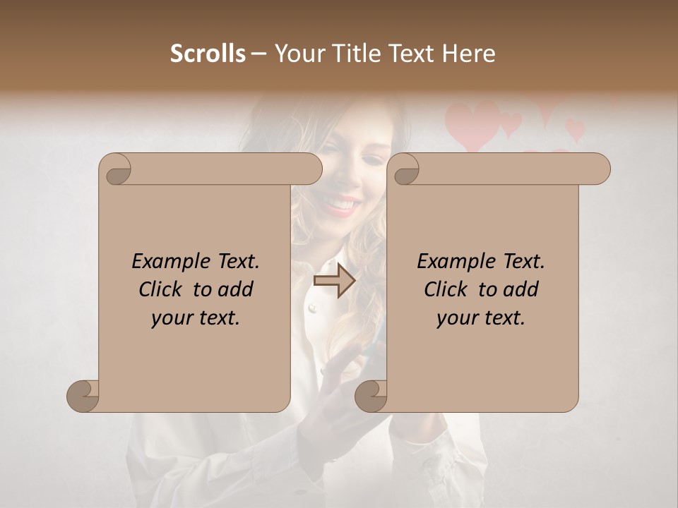 Blonde Pretty Sentiment PowerPoint Template