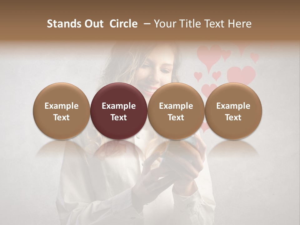 Blonde Pretty Sentiment PowerPoint Template