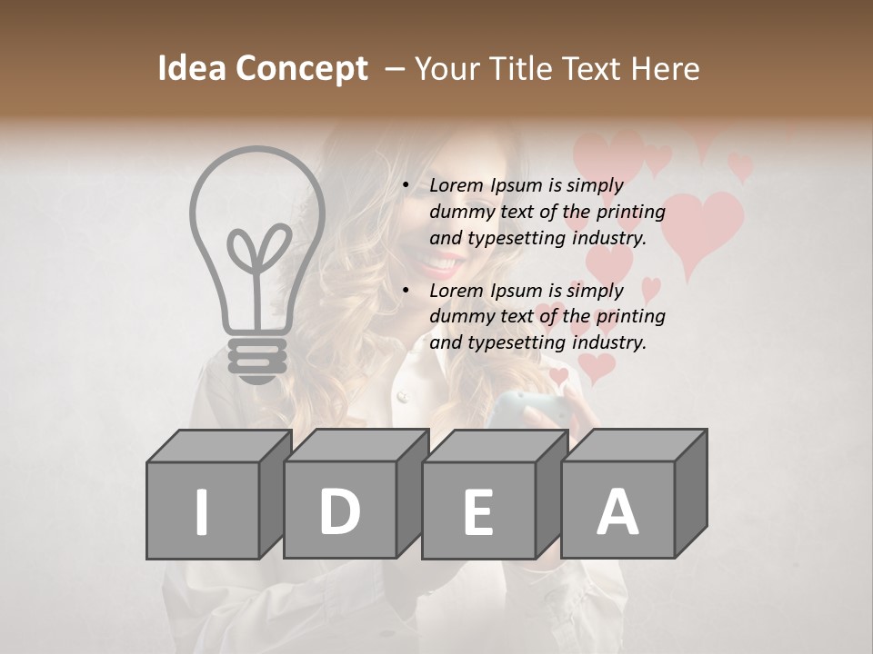 Blonde Pretty Sentiment PowerPoint Template