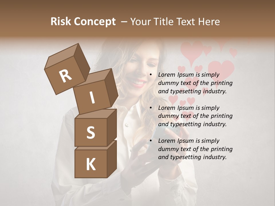 Blonde Pretty Sentiment PowerPoint Template