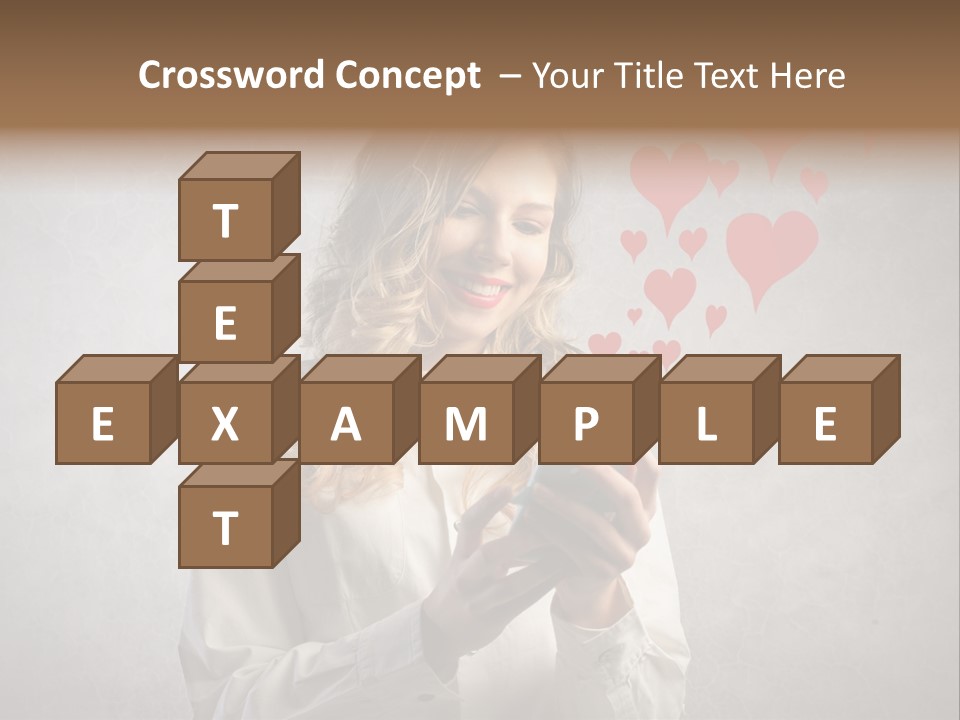 Blonde Pretty Sentiment PowerPoint Template