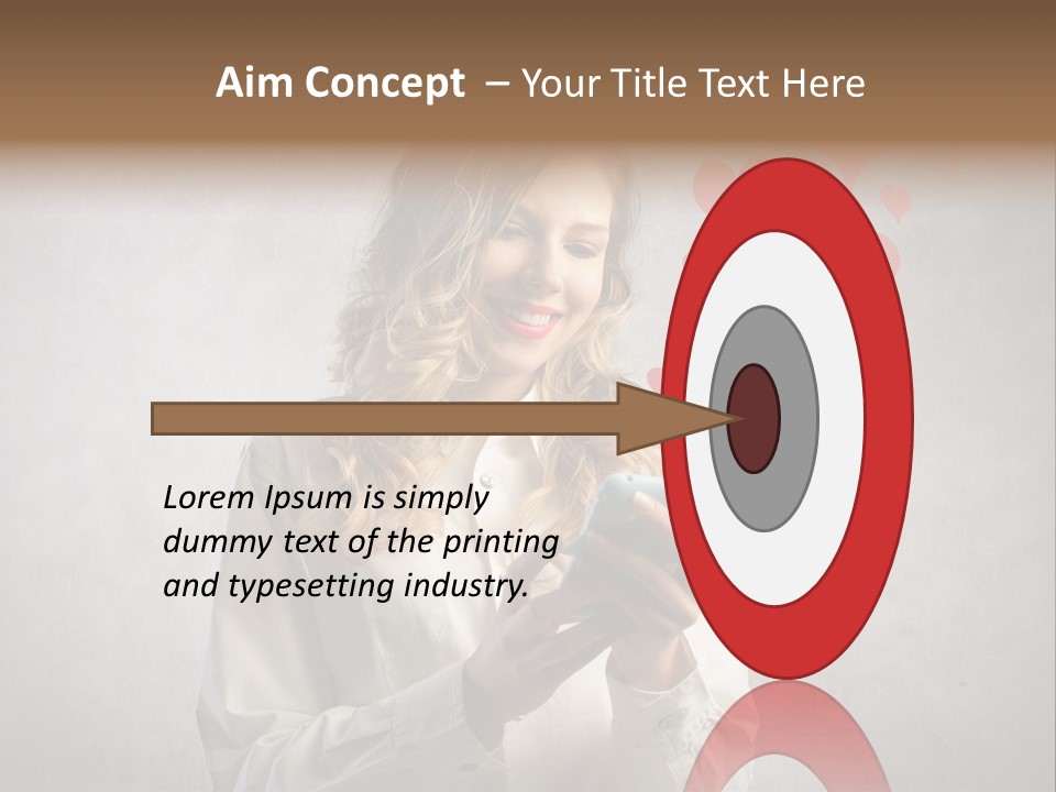 Blonde Pretty Sentiment PowerPoint Template