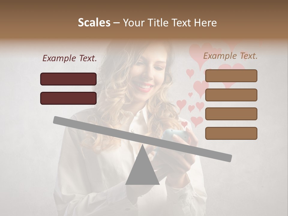 Blonde Pretty Sentiment PowerPoint Template