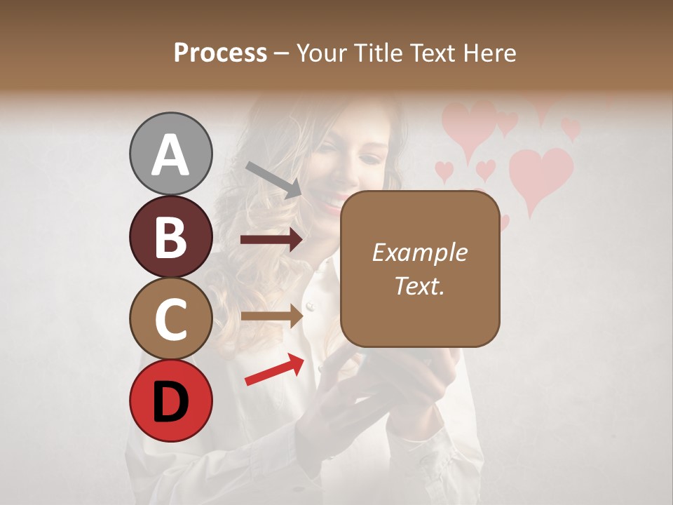 Blonde Pretty Sentiment PowerPoint Template