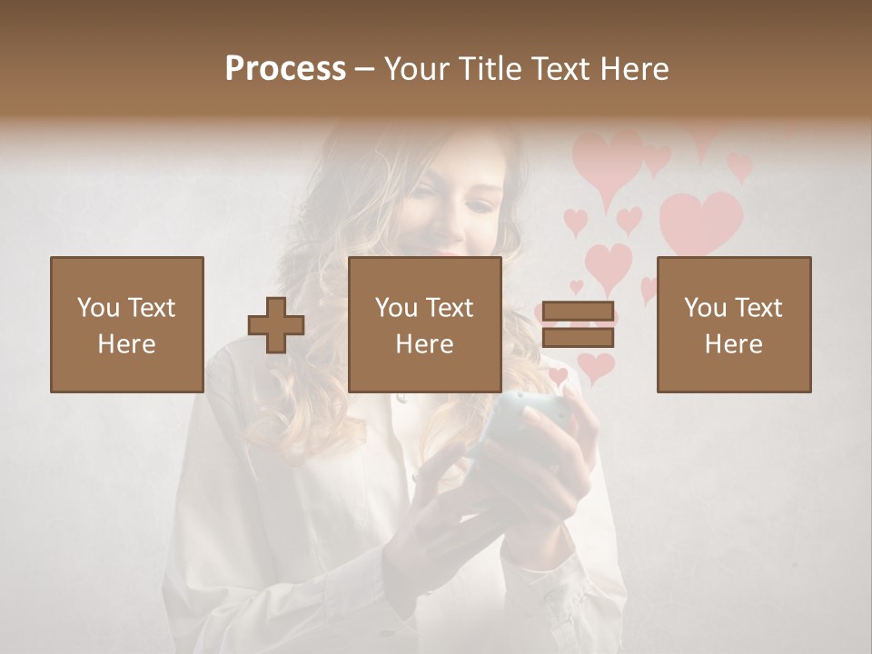 Blonde Pretty Sentiment PowerPoint Template