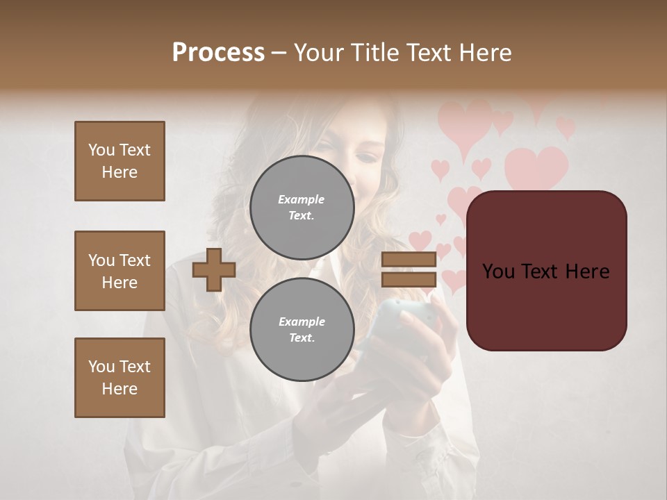 Blonde Pretty Sentiment PowerPoint Template