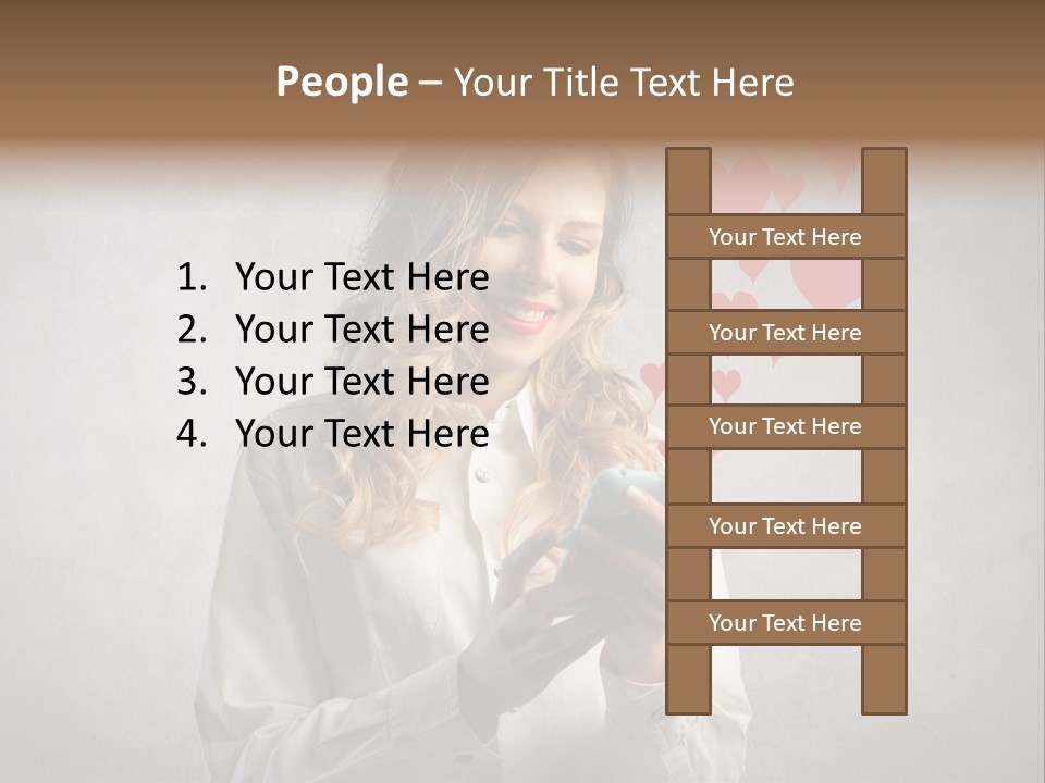 Blonde Pretty Sentiment PowerPoint Template